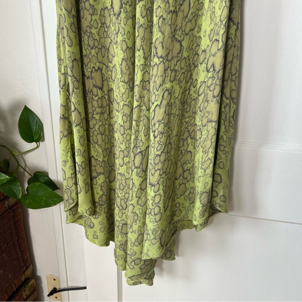 Vintage Funky Green Dyed Midi Dress - Picture 6 of 7